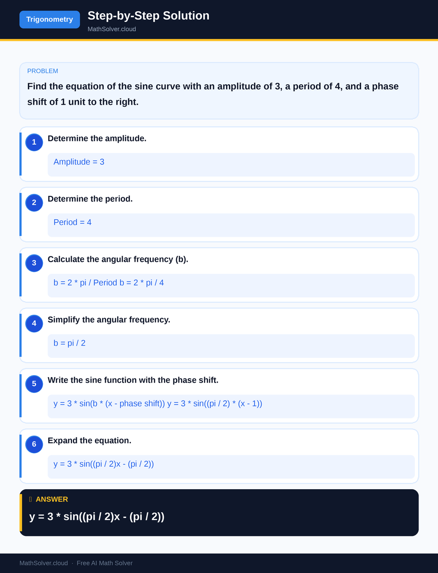 MathSolver solving example 1 — Trigonometry